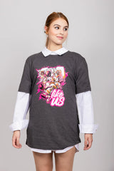Semi oversize t-shirt gris astro